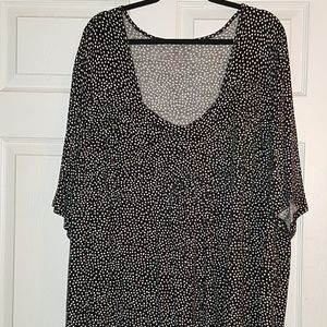 Jessica London Black & White Polka Dot Shirt 30/32